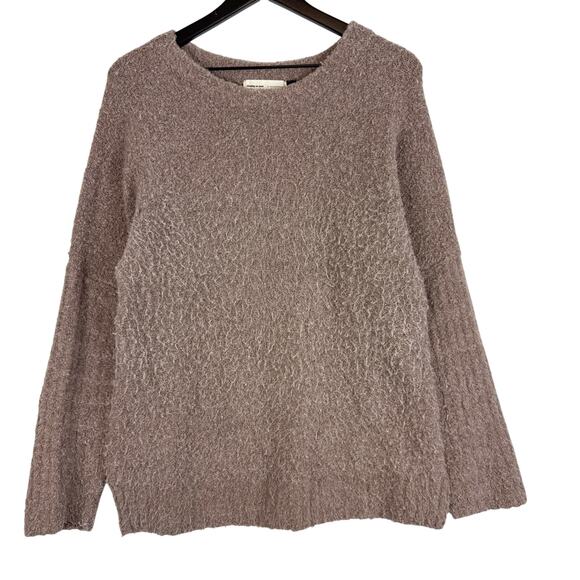 Sleeping On Snow Sweaters - Sleeping on Snow Anthropologie Size S Baby Alpaca Knit Crew Sweater Brown